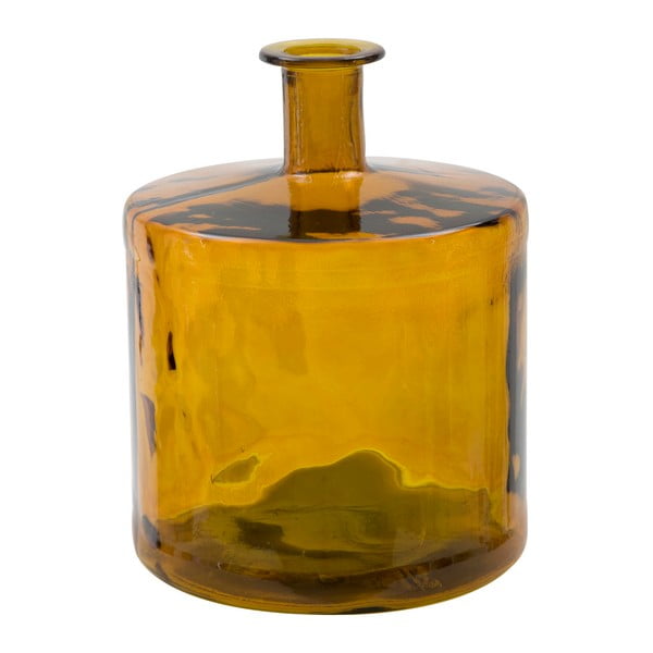 Žltá váza z recyklovaného skla Mauro Ferretti Lop, výška 45 cm
