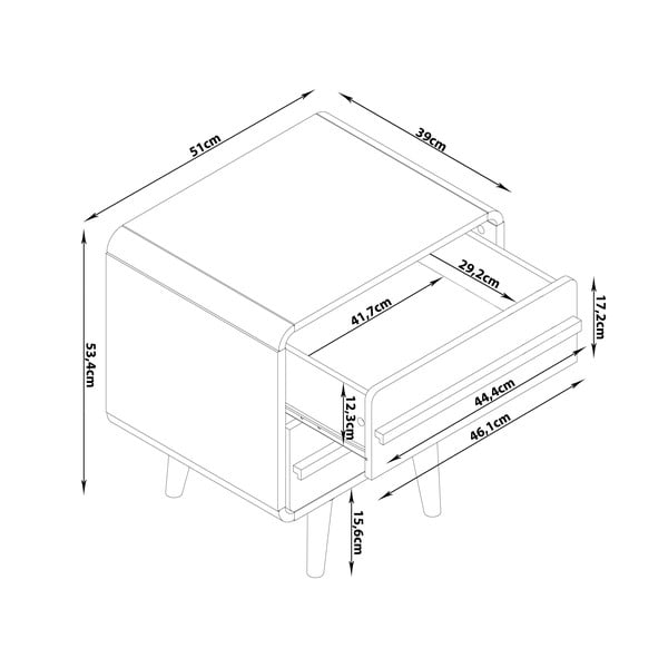 Sivý nočný stolík Chantal – Støraa-image-4