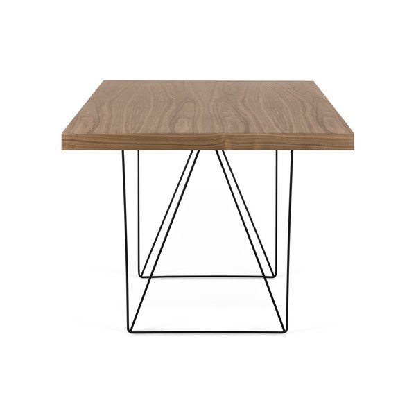 Hnedý stôl s čiernymi nohami TemaHome Multi, 180 × 77 cm-image-1