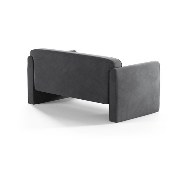 Sivá zamatová pohovka 140 cm Abby – Micadoni -image-2