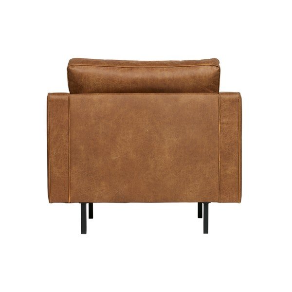 Koňakovohnedé kreslo z imitácie kože BePureHome Rodeo-image-3