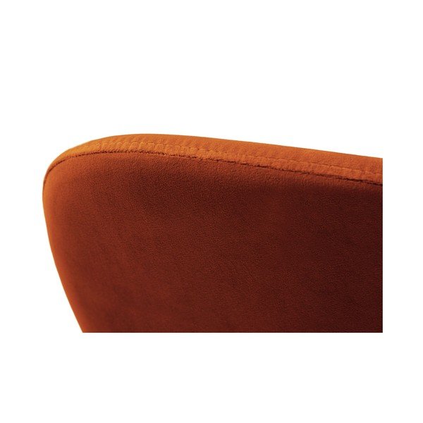 Čalúnená stohovateľná jedálenská stolička v terakotovej farbe Caroline – Micadoni -image-4