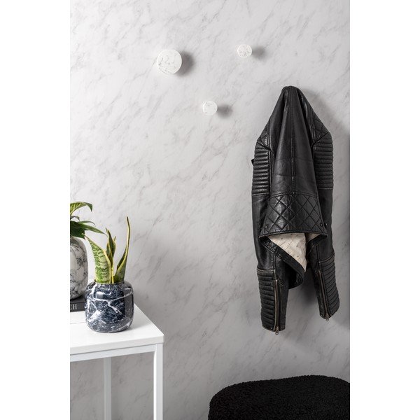 Súprava 4 bielych háčikov PT LIVING Marble-image-1