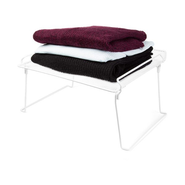 Biela rozložiteľná polička do skrine na oblečenie Compactor Stackable Rack-image-2