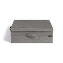 Sivý látkový úložný box s vekom 46x56x16 cm Soft Storage Low – Bigso