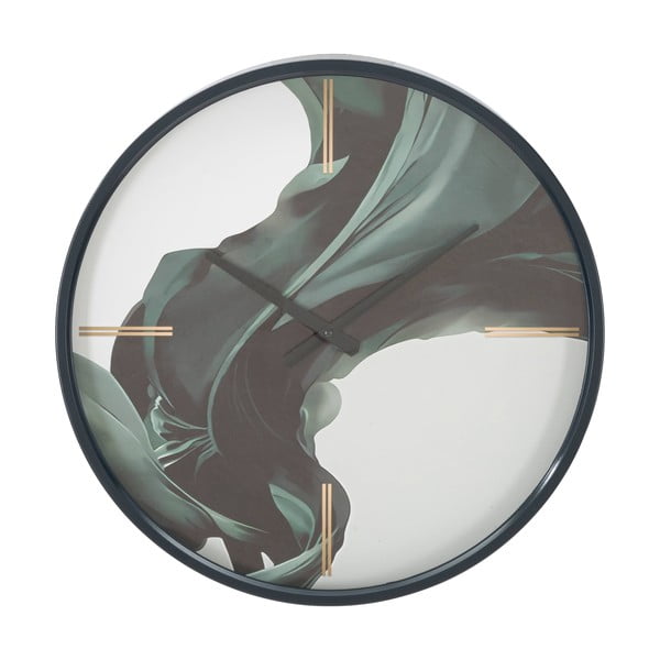 Zelené nástenné hodiny Mauro Ferretti Mirror, ø 60 cm