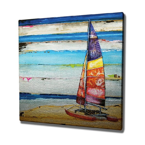 Nástenný obraz na plátne Boat, 45 × 45 cm