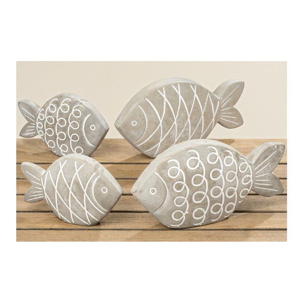 Sada 2 kameninových dekorácií v tvare ryby Boltze Pesces