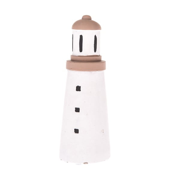 Biela betónová dekorácia Dakls Lighthouse, výška 18 cm