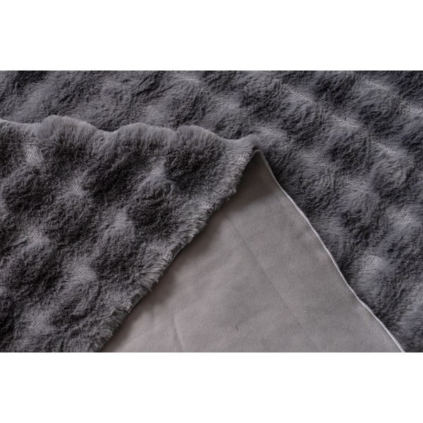 Antracitový prateľný okrúhly koberec ø 200 cm Bubbly – Oyo Concept-image-1