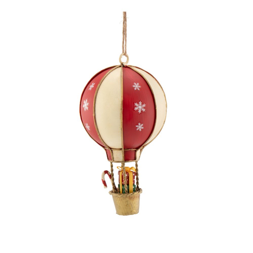 Kovová vianočná ozdoba 7 cm Vintage Hot Air Balloon – Sass & Belle