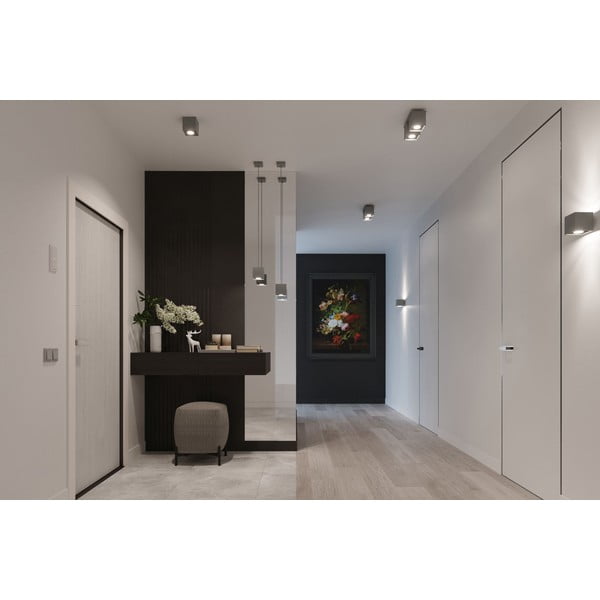 Sivé nástenné svietidlo Sollux Geo-image-1