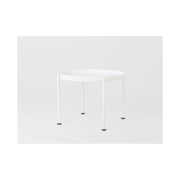 Biely odkladací stolík Custom Form Hanna, ⌀ 60 cm-image-1
