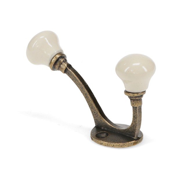 Krémový kovový nástenný vešiak 3 cm – Rex London-image-3