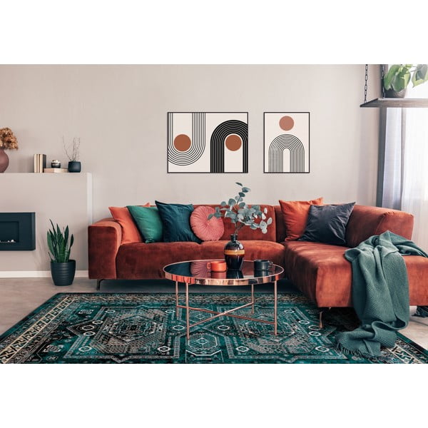 Vlnený koberec v petrolejovomodrej farbe 200x300 cm Mia – Agnella-image-1