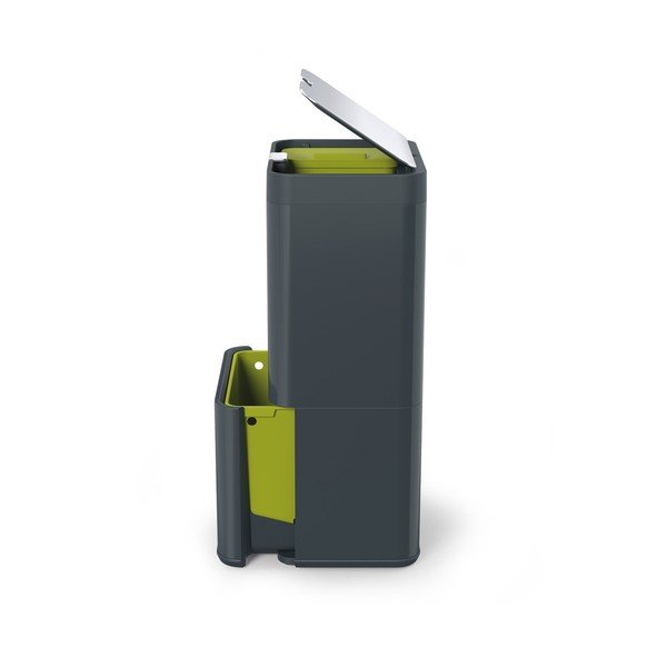 Sivý kôš na triedený odpad Joseph Joseph IntelligentWaste Totem 60 l-image-3