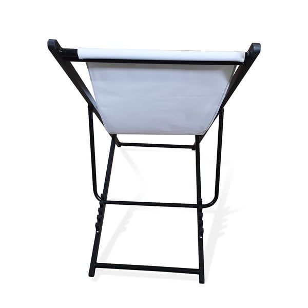 Biele skladacie záhradné ležadlo Bonami Essentials Deck, dĺžka 106 cm-image-3