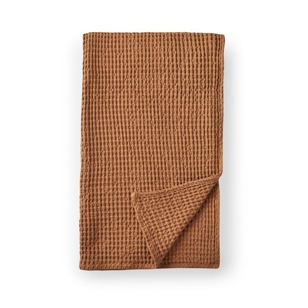 Hnedá bavlnená deka 150x200 cm Jaipur Chunky Waffle – Pineapple Elephant