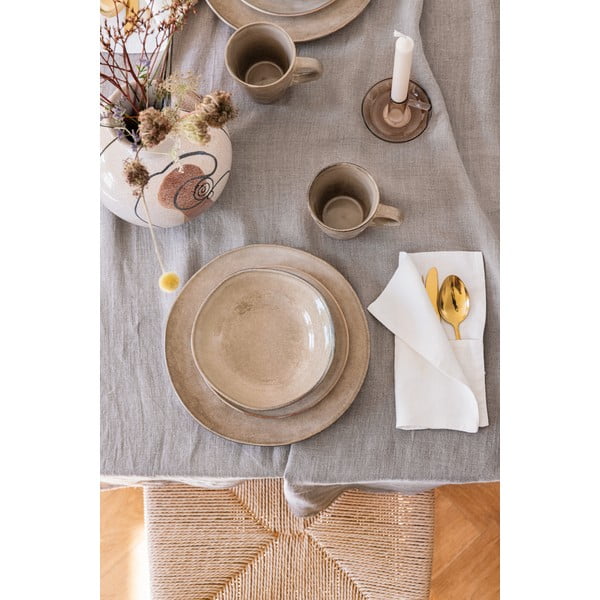 Béžová kameninová jedálenská súprava 24 ks Glosia - Bonami Selection-image-4