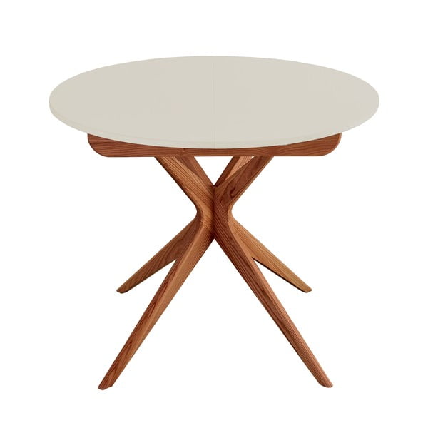 Okrúhly rozkladací jedálenský stôl s prídavnou doskou ø 90 cm Jubi – Ragaba