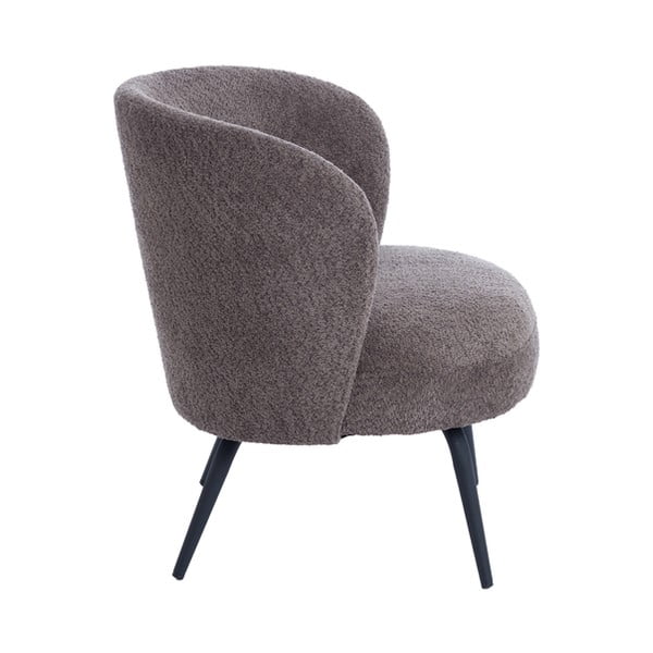 Tmavohnedé kreslo z textílie buklé Dieyda – Light & Living-image-3