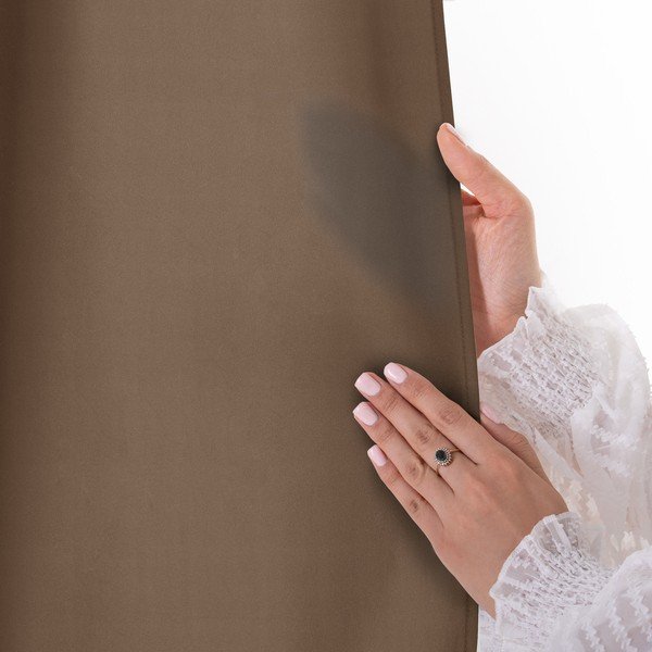 Hnedý dimout záves 140x250 cm Carli Tie – Restilo-image-4