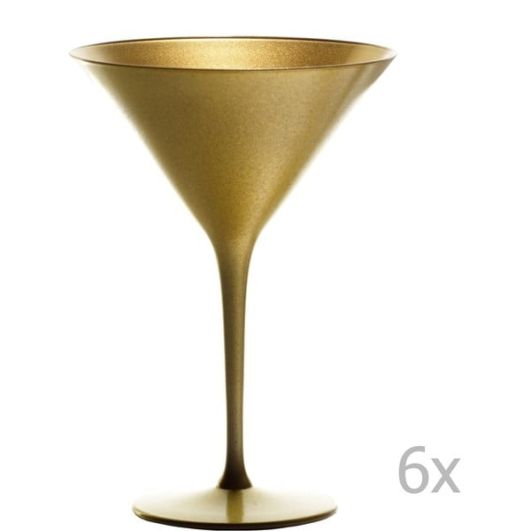 Sada 6 zlatých pohárov na koktaily Stölzle Lausitz Olympic Cocktail, 240 ml
