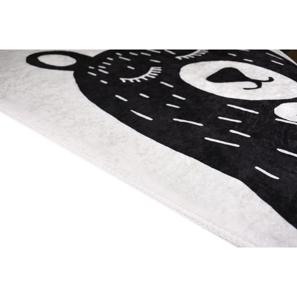 Čierno-biely prateľný detský koberec 80x120 cm Bear Family v2 – Vitaus-image-2