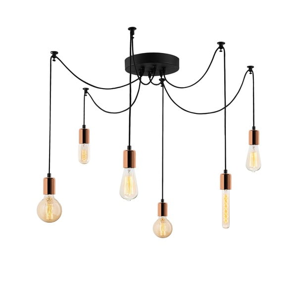 Závesné svietidlo v medenej farbe Kabluni – Opviq lights-image-2