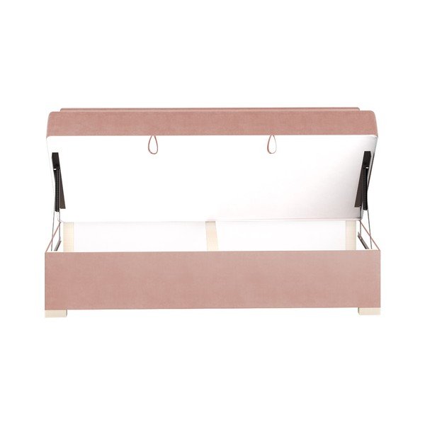 Ružová detská posteľ s úložným priestorom s matracom 90x200 cm Cozi – Ghado-image-4