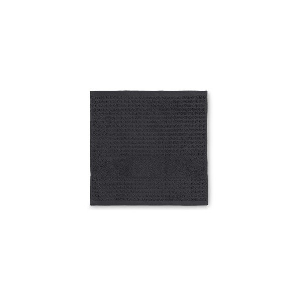 Tmavosivý froté uterák z Bio bavlny 30x30 cm Check – JUNA