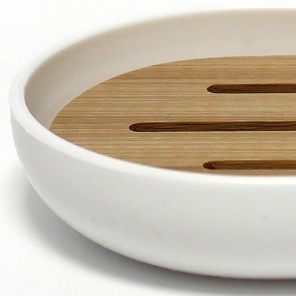 Biela plastová nádobka na mydlo Smart – douceur d'intérieur-image-2