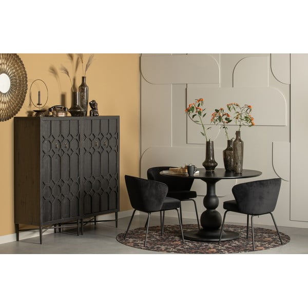 Čierna skrinka z recyklovaného dreva 75x143x40 cm Bequest – WOOOD-image-1