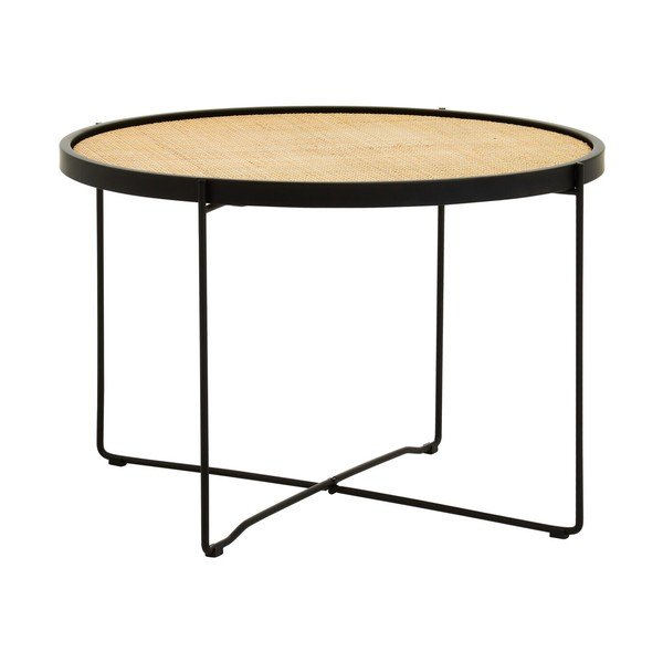 Ratanový okrúhly konferenčný stolík v prírodnej farbe ø 60 cm Depok – Premier Housewares