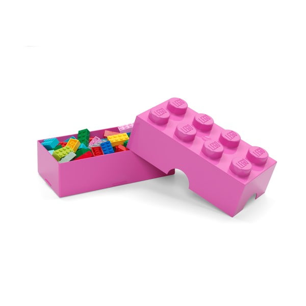 Ružový plastový detský úložný box 20x10x7 cm – LEGO®-image-2