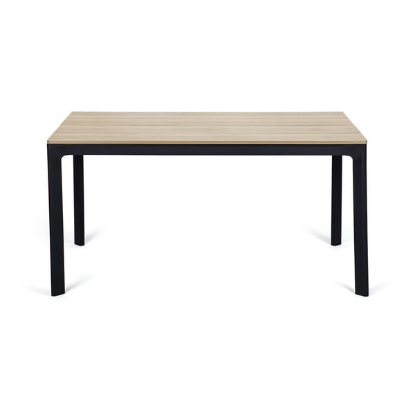 Súprava 4 čiernych jedálenských stoličiek Kai a prírodného stola Thor - Bonami Essentials-image-1