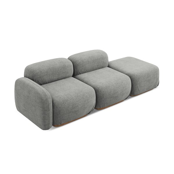 Sivá leňoška z textílie buklé (pravý roh) Ailani – Makamii-image-3