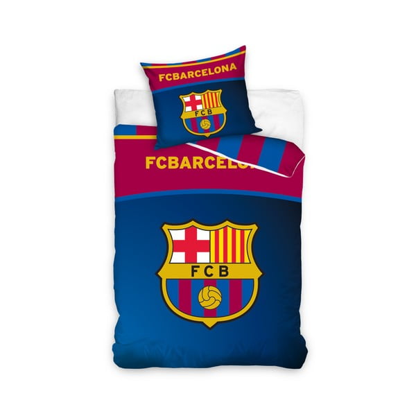 Detské bavlnené obliečky na jednolôžko CARBOTEX FC Barcelona I, 140 × 200 cm