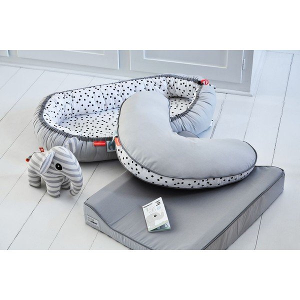 Sivé útulné hniezdo pre bábätká Done by Deer Happy Dots-image-1