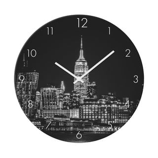 Sklenené nástenné hodiny ø 30 cm Shining city - Styler
