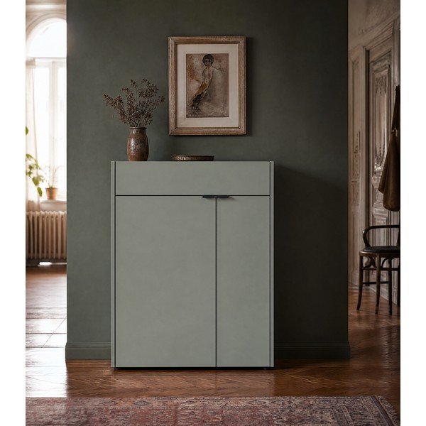 Šalviová zelená skrinka 82x102x22 cm Ameca – Germania-image-3