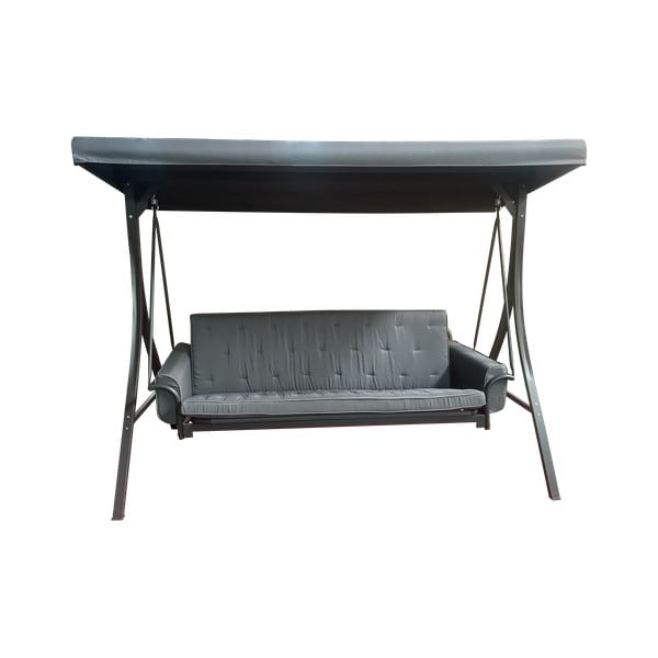 Sivá kovová záhradná hojdačka Madrid – Rojaplast