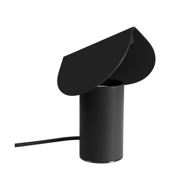 Čierna hliníková LED stolová lampa (výška  15 cm) BISCUIT – Thoro