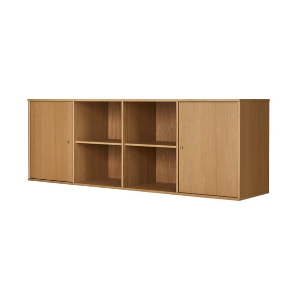 Nízka závesná komoda v dekore duba v prírodnej farbe 176x61 cm Mistral – Hammel Furniture-image-1