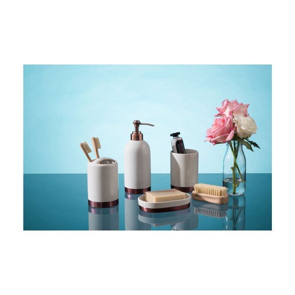 Biely pohárik na zubné kefky z kameniny Premier Housewares Delta, 260 ml-image-2