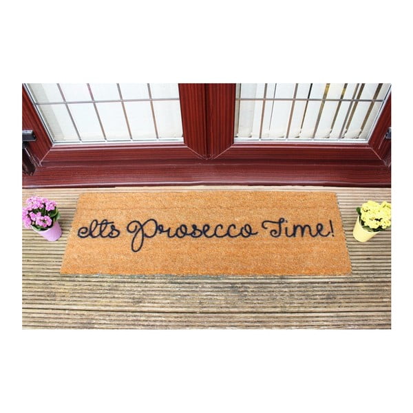 Dlhá rohožka z prírodného kokosového vlákna Artsy Doormats Prosecco Time, 120 x 40 cm-image-1