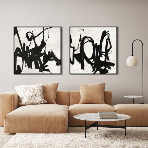 Ručne maľovaný obraz 100x100 cm Playblack 1 – Malerifabrikken-image-3