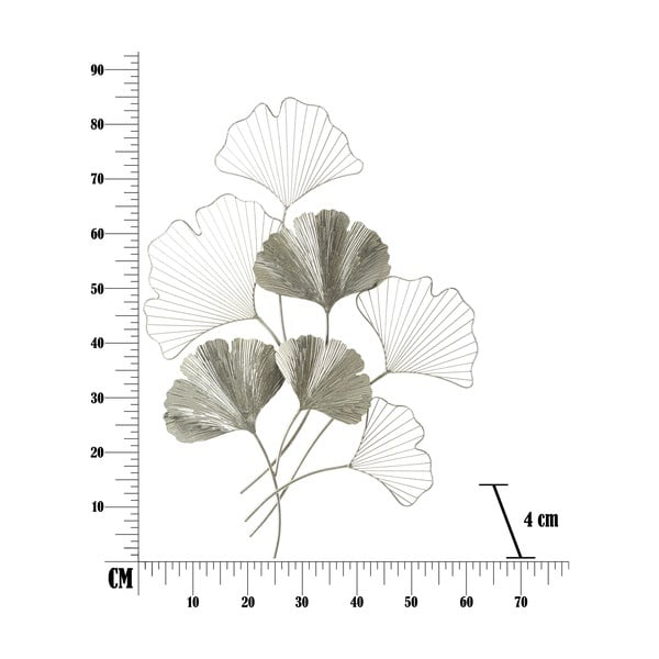 Kovová závesná dekorácia v striebornej farbe Mauro Ferretti Goxy Silver, 62 x 86 cm-image-2