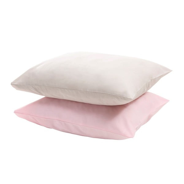 Sada ružovej a bielej obliečky na vankúš Baby Pillowcase Pink Stone