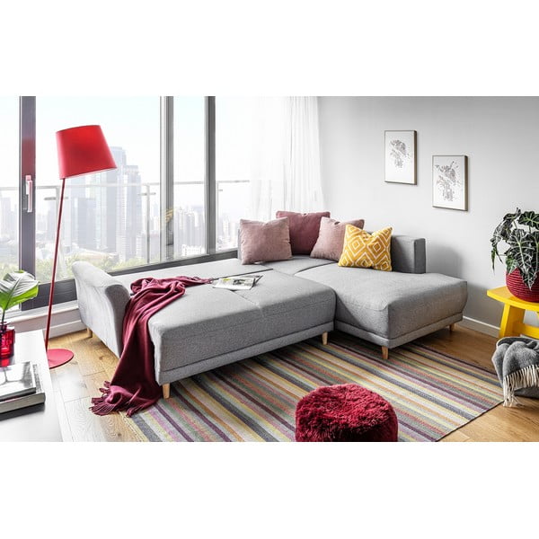 Svetlosivá rozkladacia rohová pohovka Miuform Lovely Annie, pravý roh-image-3